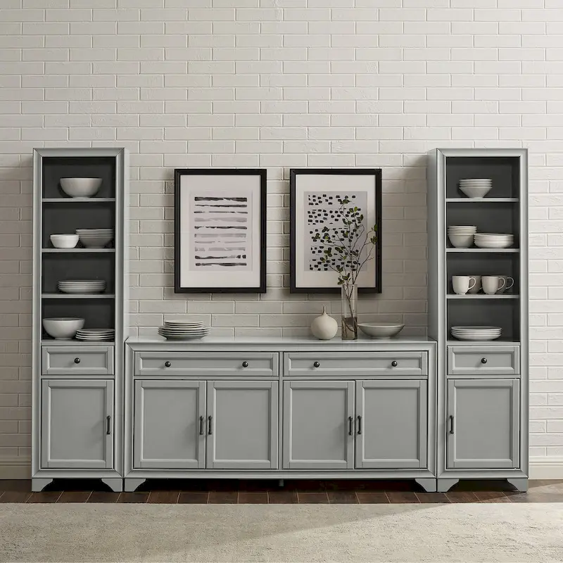 3Pc Sideboard And Bookcase Set - 15x97x67.63