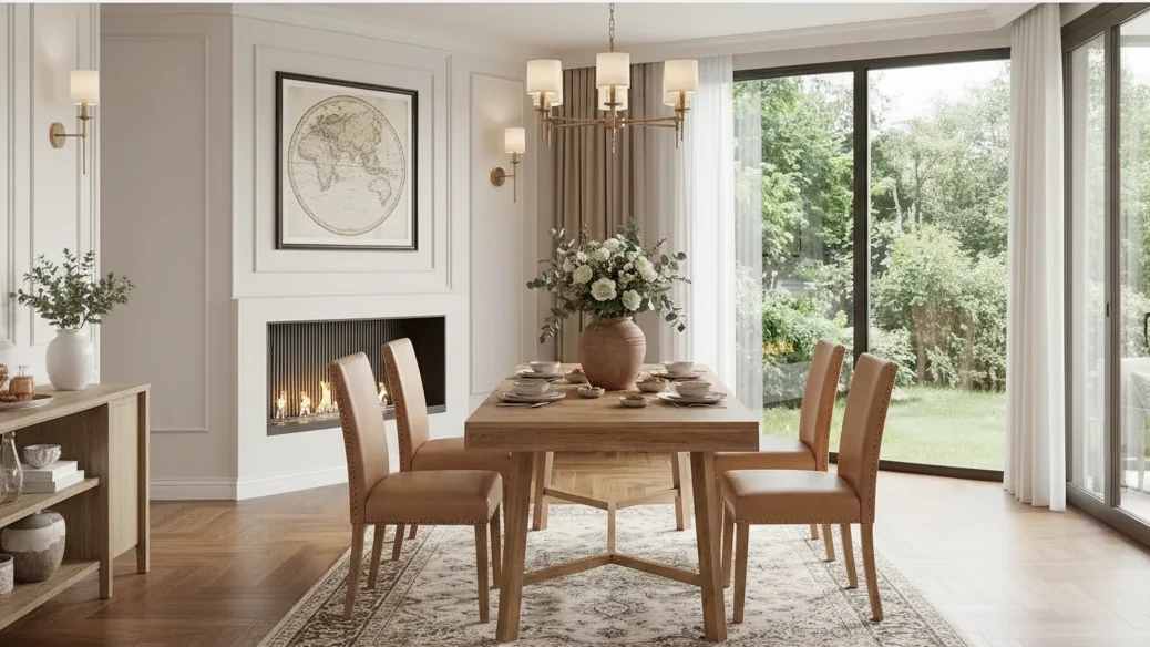 Brown Rectangle Dining Table, Seats 4-8, MDF