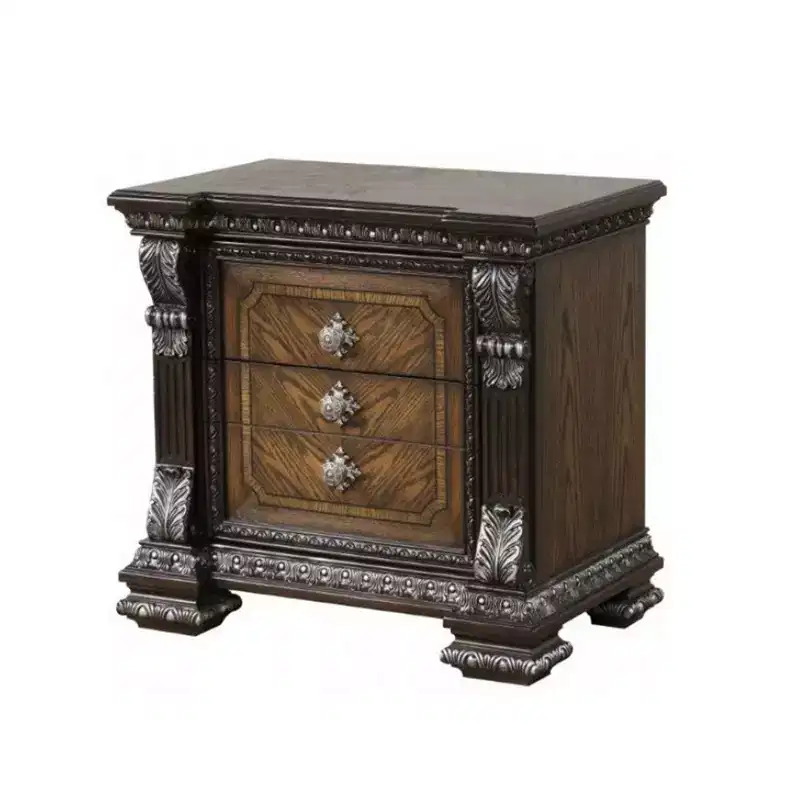 Nightstand with Hidden Drawer and USB A/C Charging