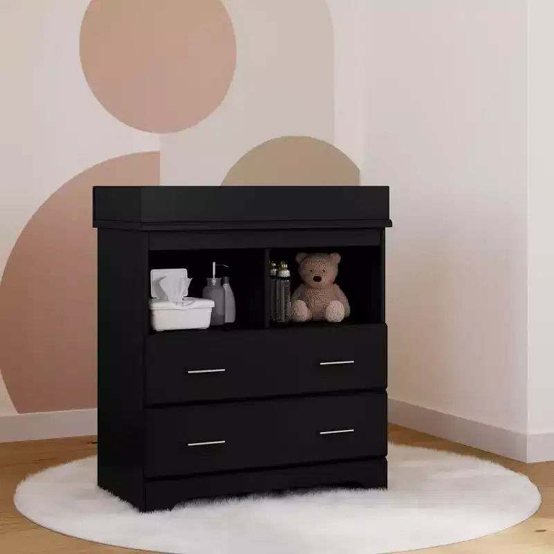 2-Drawer Dresser with Changing Topper