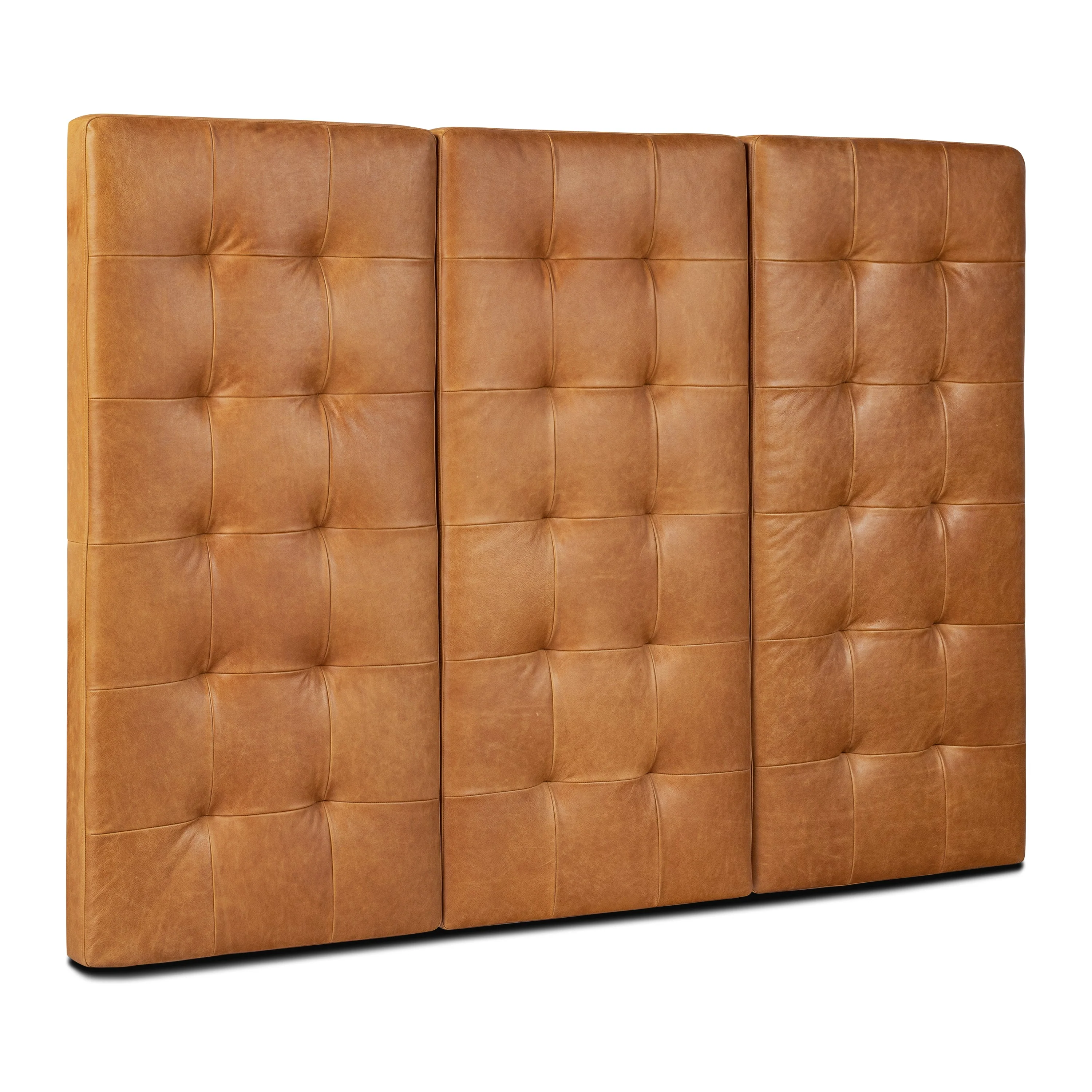 Leather Bed Headboard | Saddle Tan | Queen