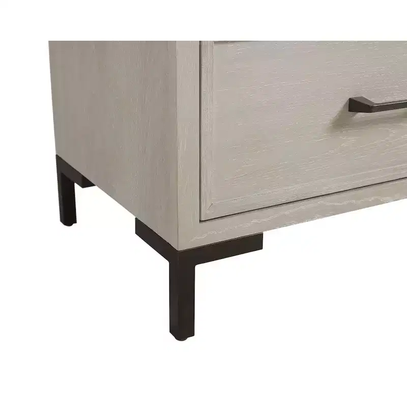 Nightstand with English Dovetailed Drawers, Ball Bearing Glides and Open Shelf