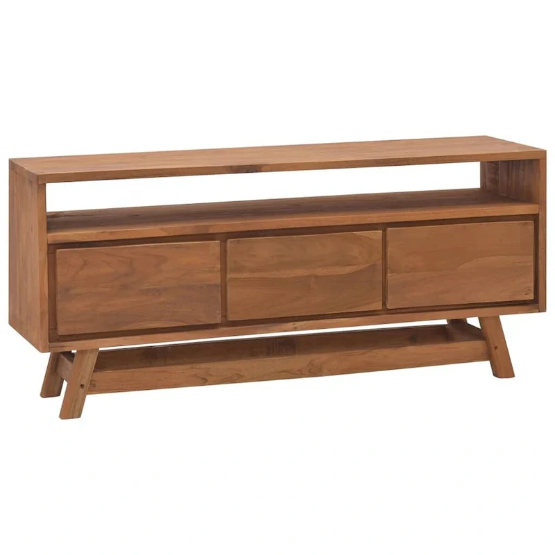 Solid Teak Wood TV Cabinet 43.3x11.8x19.7