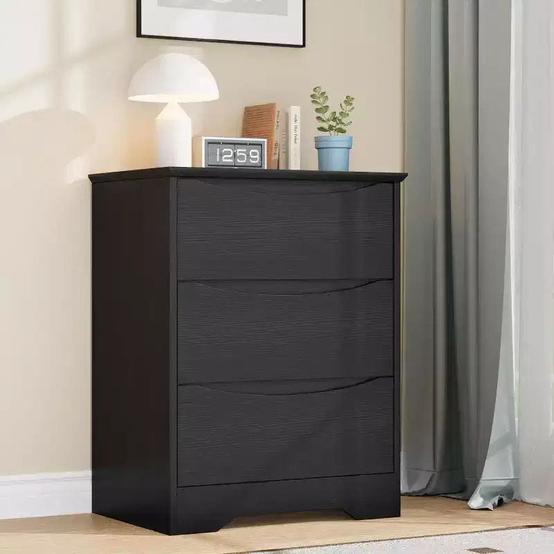 Wooden Dresser with Drawers, Tall Modern Closet with Deep Storage, Large Chest of Drawers with Wide Top, for Bedroom, Living Room, Office