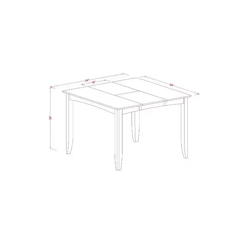 FAT-CAP-T Fairwinds Gathering Counter Height Dining Square Table With Butterfly Leaf Cappuccino