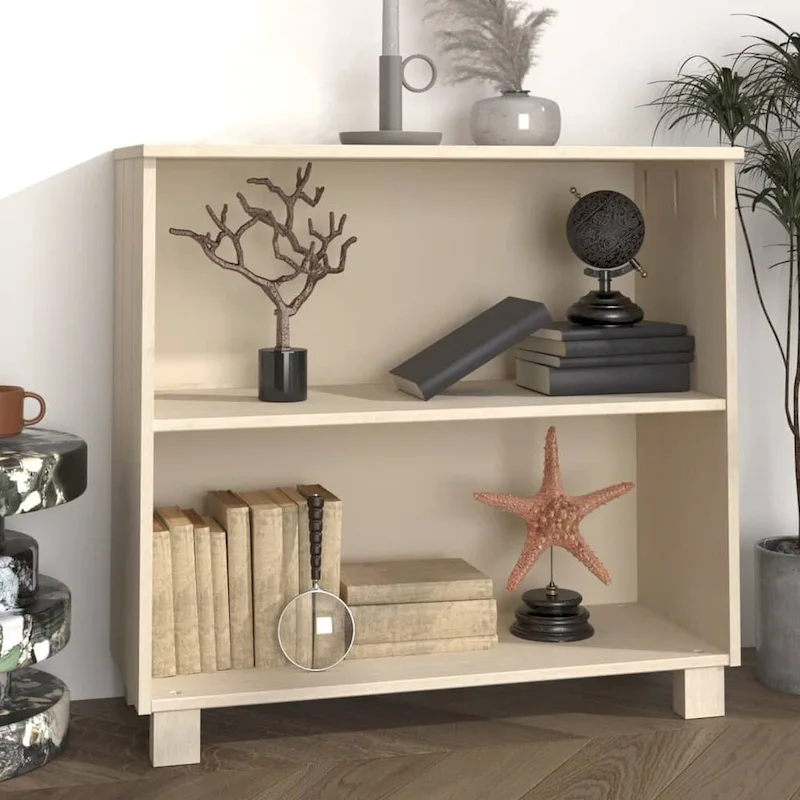 vidaXL Sideboard Storage Kitchen Cabinet for Hallway HAMAR Solid Wood Pine - 33.5x13.8x31.5