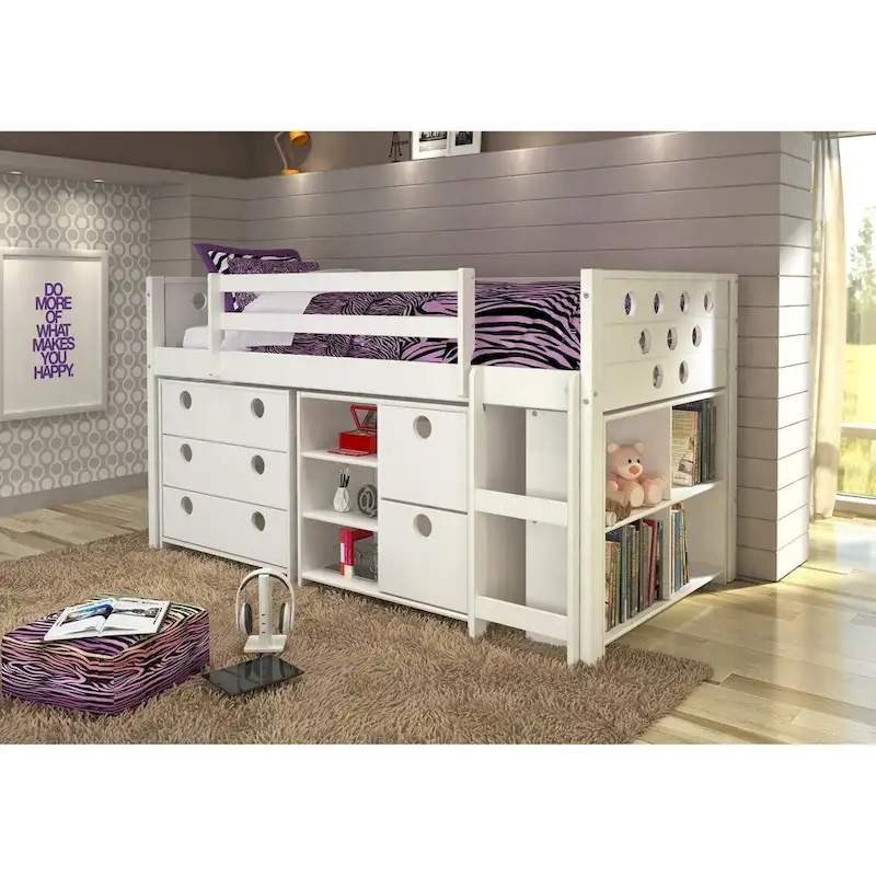 Donco Kids Circles Modular Low Loft Twin Bed