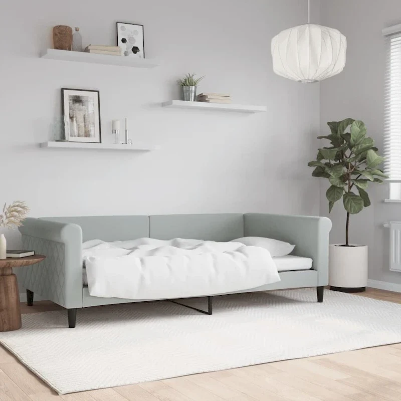 vidaXL Day Bed Upholstered Daybed Sofa Bed for Bedroom Living Room Velvet