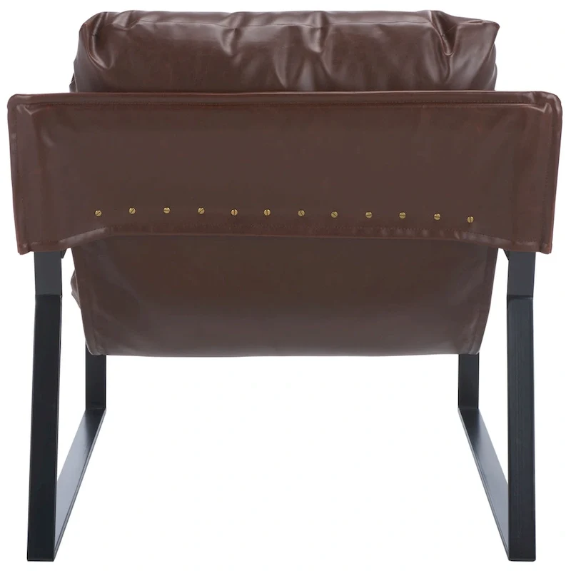 SAFAVIEH Elinor Pillow Top Accent Chair (Fully Assembled) - 31 In. W x 35 D In. x 33 In. H - 31Wx35Dx33H