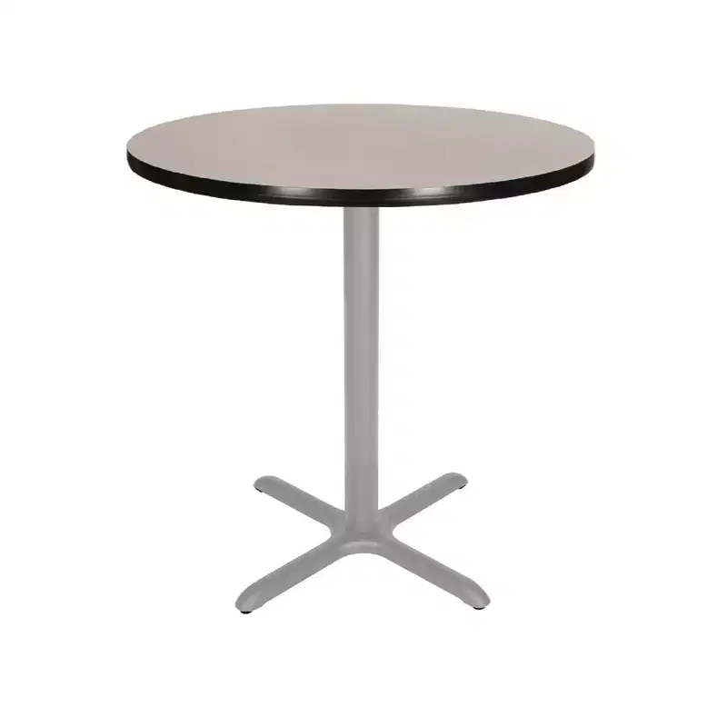 36" Bennet Collection Round with X Base Dining Table Gray/Gray Nebula