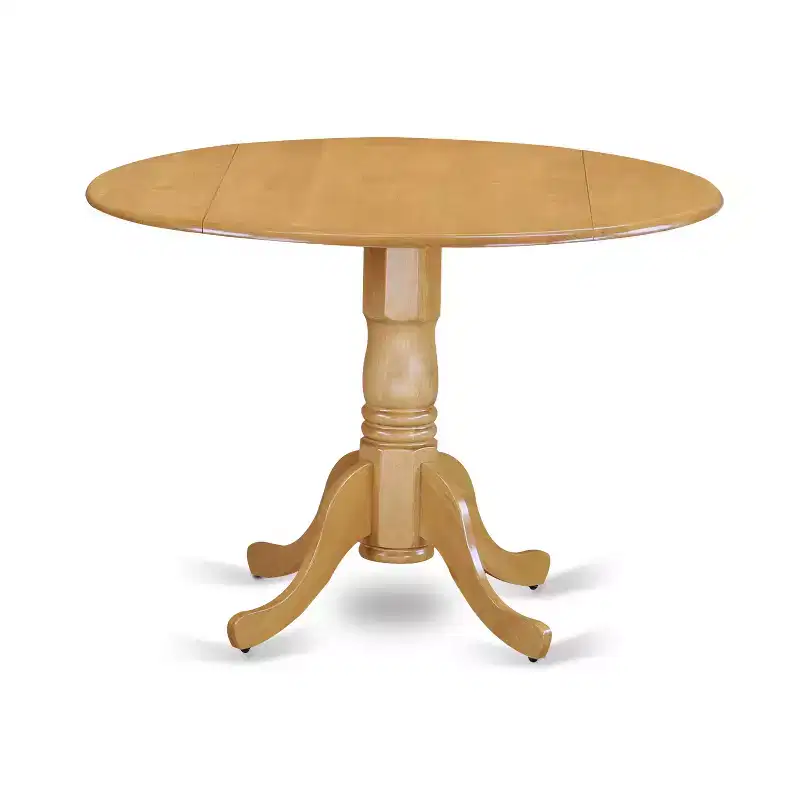 HomeStock Belmont 3 PC Dublin kitchen table set-Dining table and 2 wood seat kitchen chairs in Oak