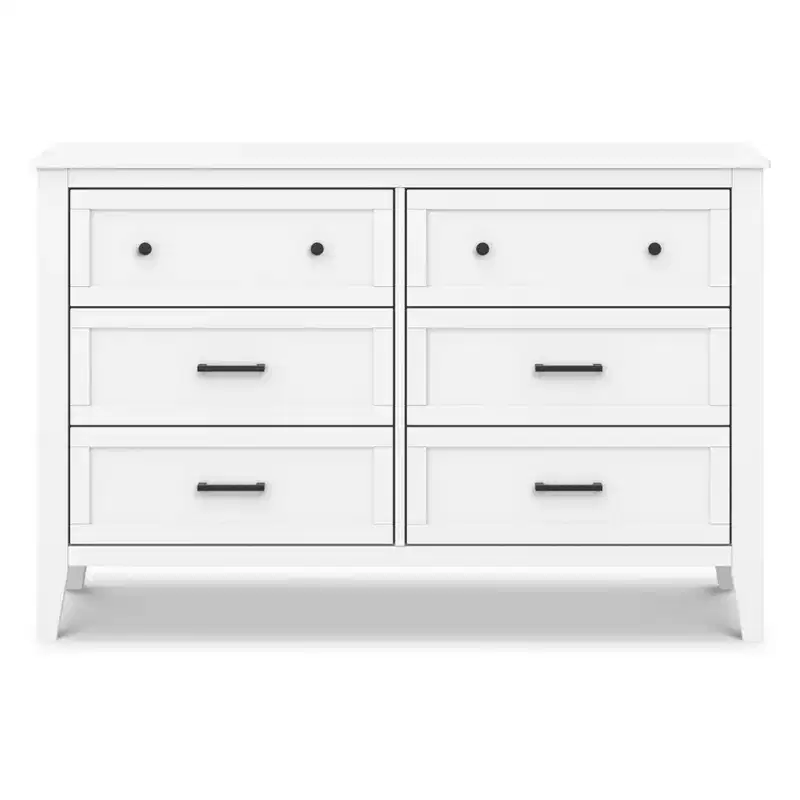 6-Drawer Dresser, Solid Pine Wood,  Gold Certified