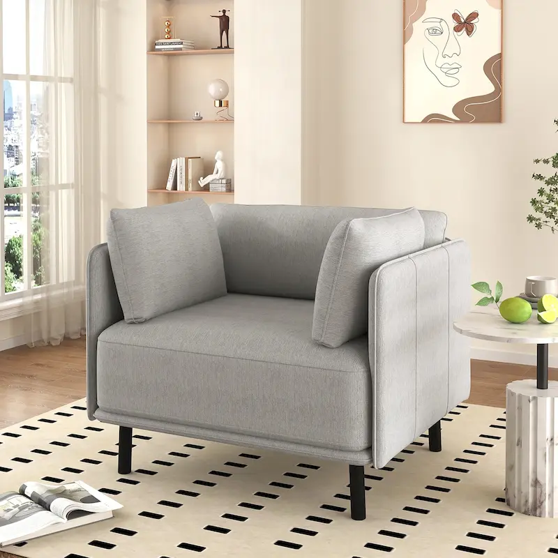 Daphne Faux Leather Lounge Chair by Christopher Knight Home