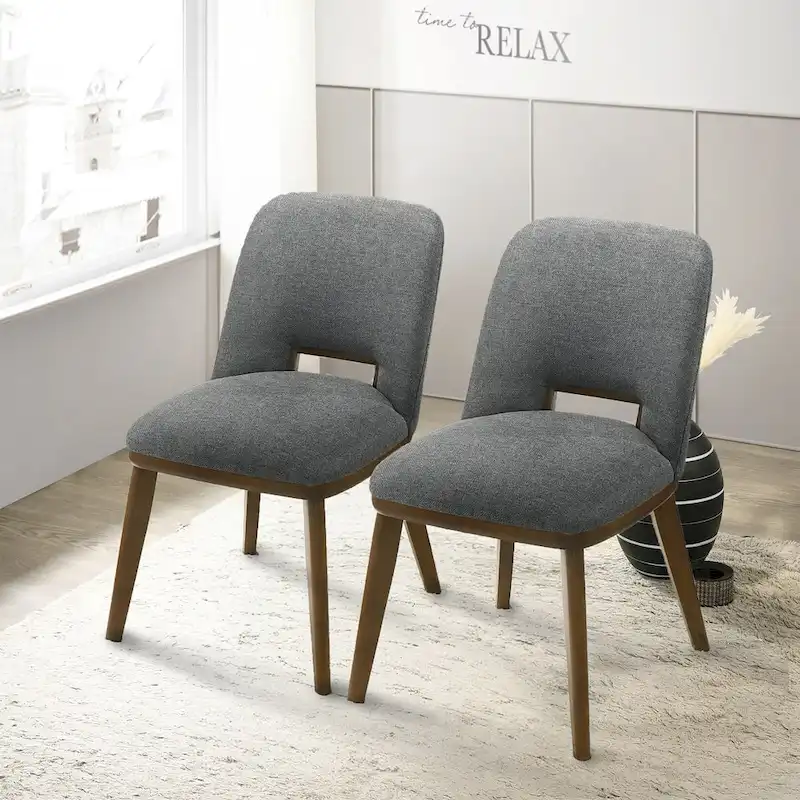 Raleigh Luxury Modern Solid Wood Dining Chair (Set of 2)