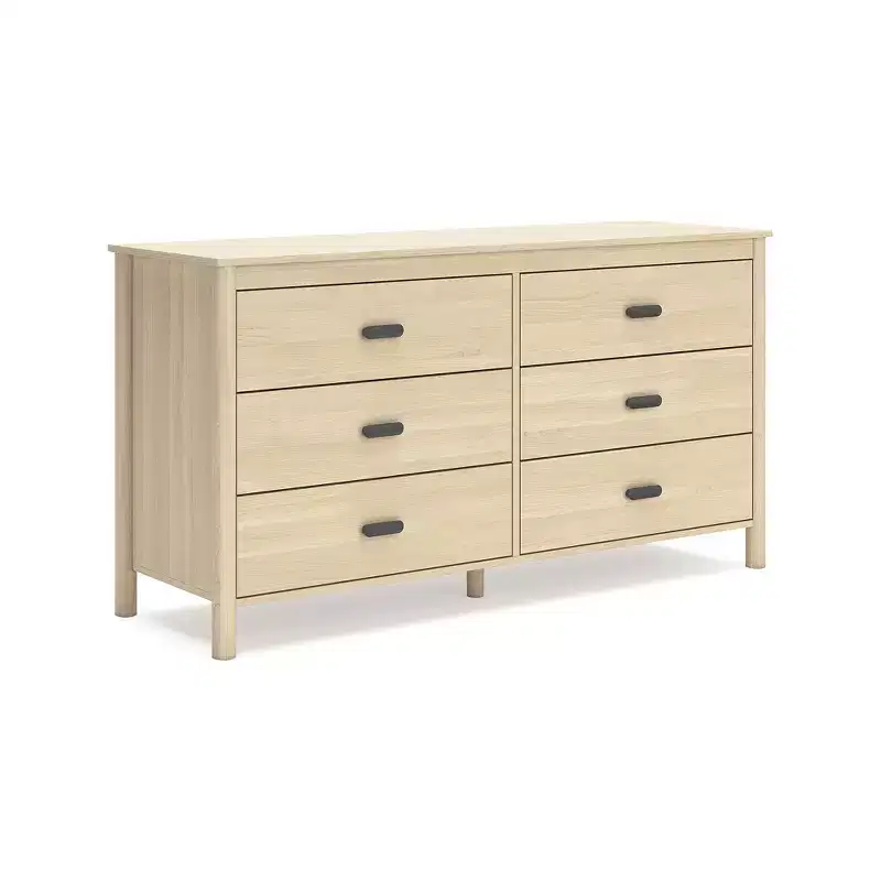 Six Drawer Dresser, Tan
