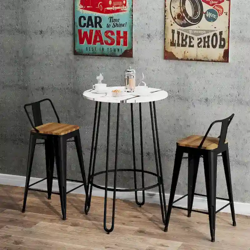 Round Bar Height Bistro Table