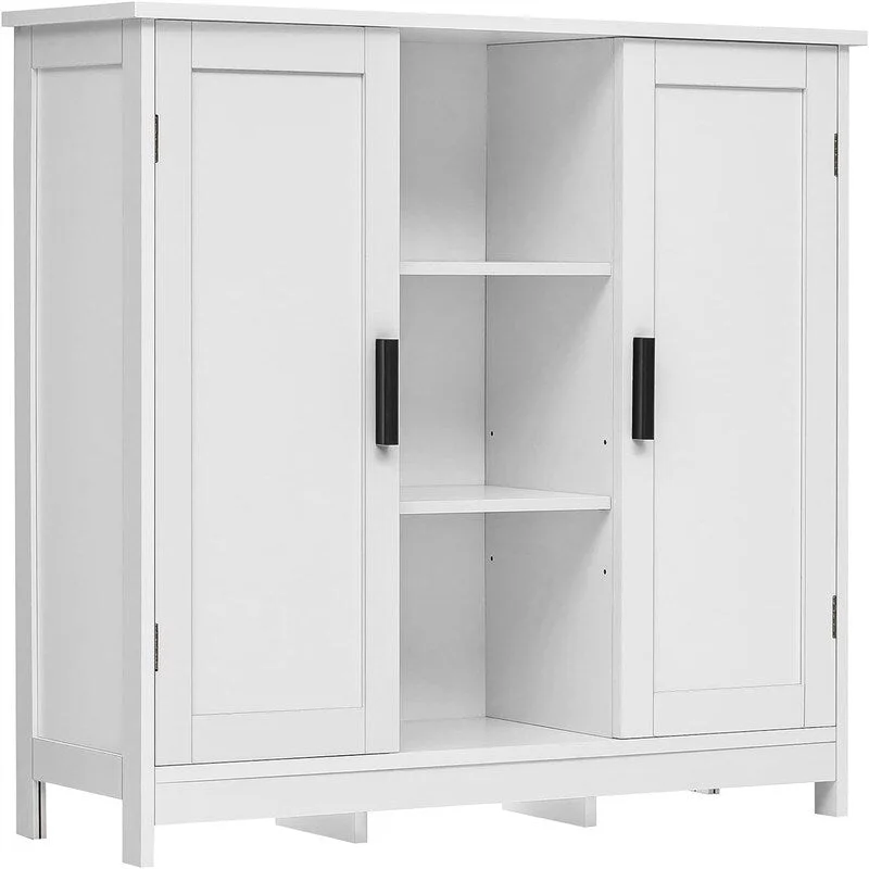 Storage Cabinet with 2 Doors and 4 Storage Shelves - 11.8D x 35.4W x 31.7H