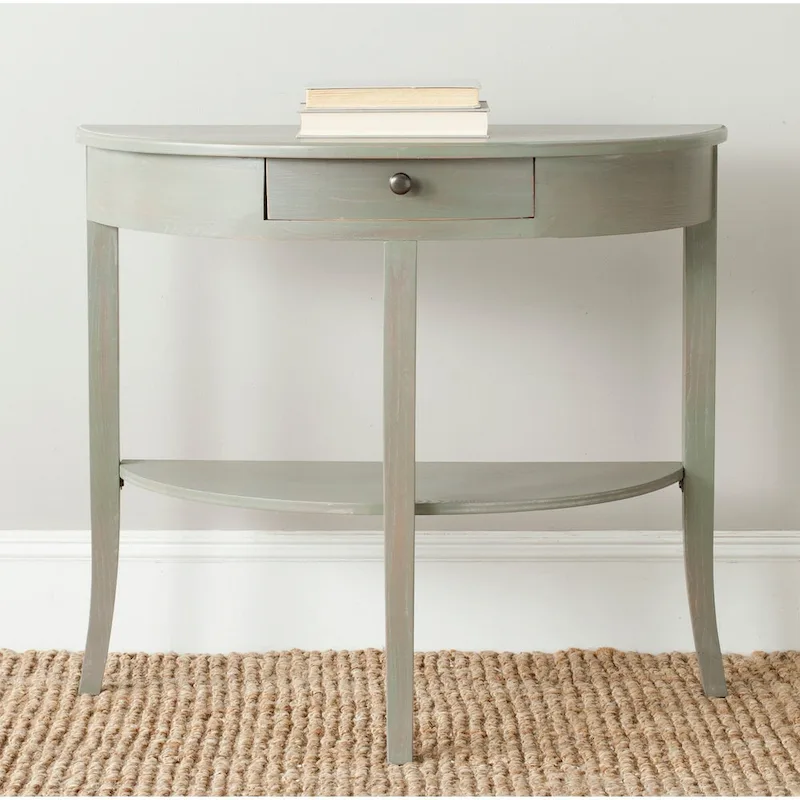 SAFAVIEH Sada Ash Grey Console - 33.9 x 14.4 x 30.1 - 33.9 x 14.4 x 30.1 - 34Wx14Dx30H