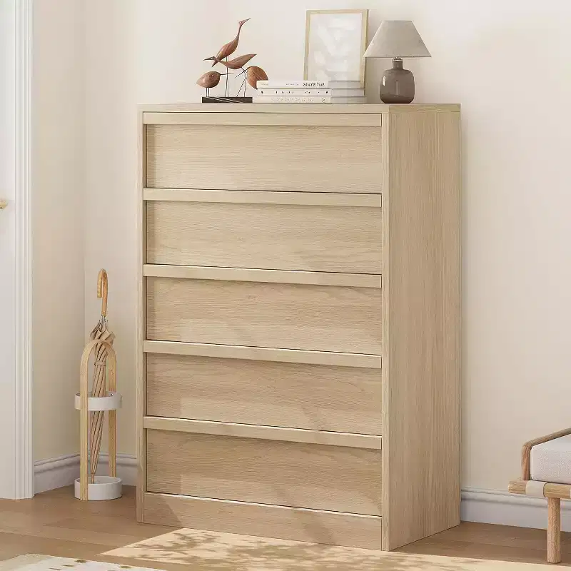 GustoWave Wooden Dresser, Drawer Dresser with Large Drawers Storage for Bedroom, Living Room, Nursery, Entryway