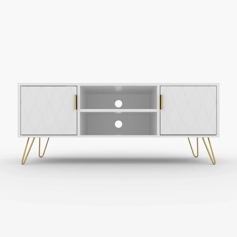 TV Stand TV Console Table Cabinet Wood Entertainment Center