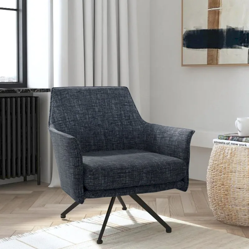 Aura Upholstered Swivel Chair by East at Main - 29.5x28.5x31