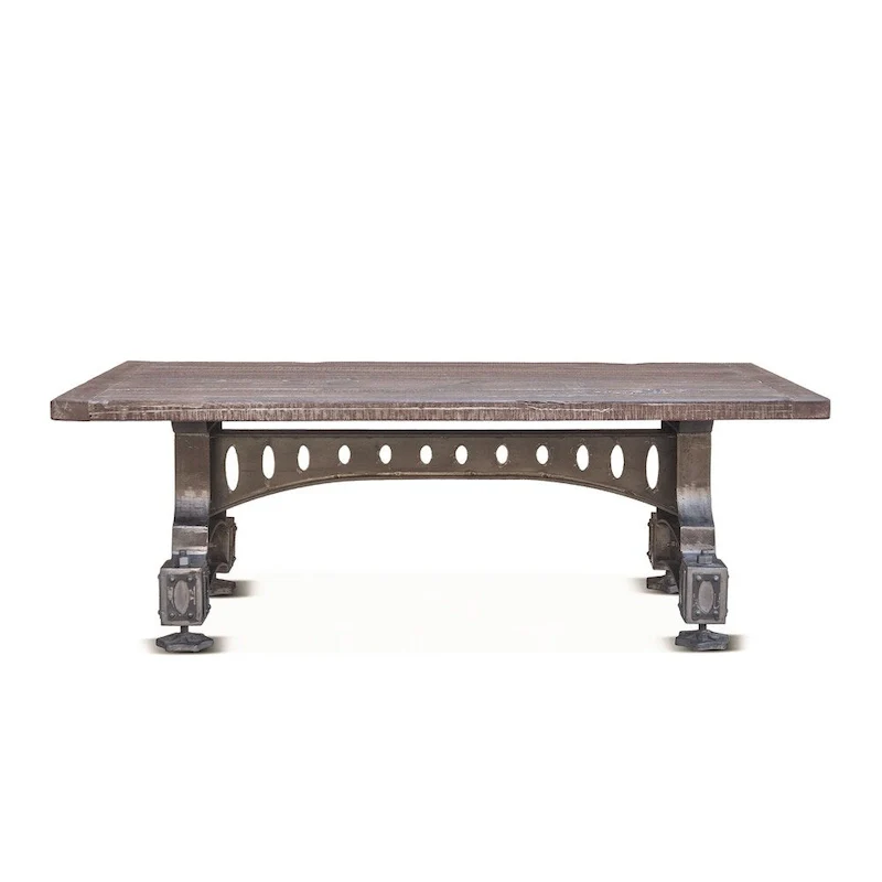 Cast Iron Table with Reclaimed Teak Top